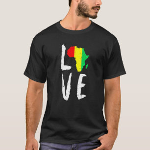 Love Africa Black History Month African American M T-Shirt
