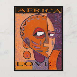 LOVE AFRICA POSTCARD BY MOJISOLA AGBADAMOSI OKUBUL