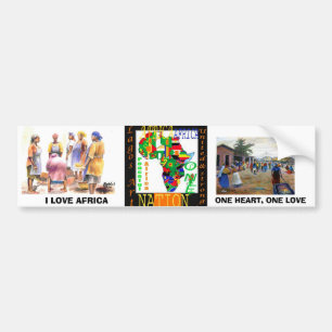 love africa, woman of african 2, NJAIRA, I LOVE... Bumper Sticker