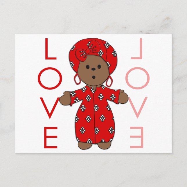 Love - African Doll Postcard (Front)