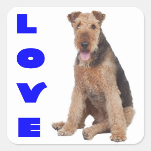 Love Airedale Terrier Puppy Dog Sticker