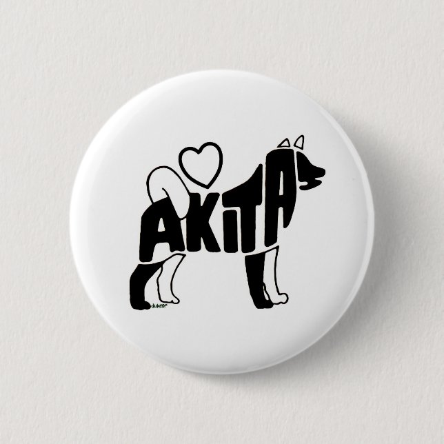 LOVE AKITAS BUTTON (Front)