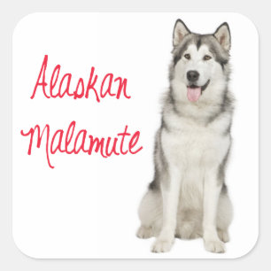 Love Alaskan Malamute Puppy Dog Sticker / Seal