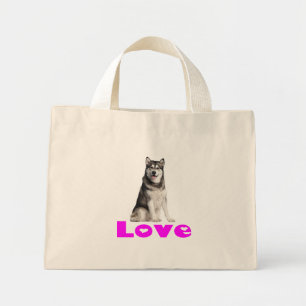 Love Alaskan Malamute Puppy Dog Tote Bag