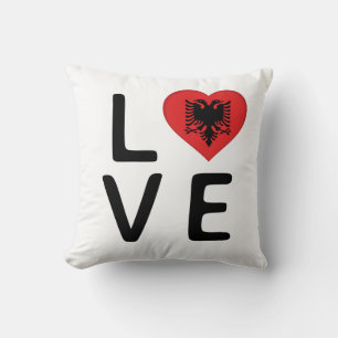 Love - Albania Flag Cushion