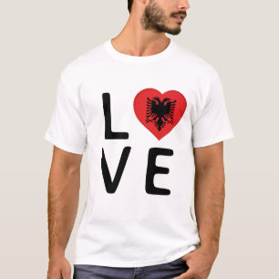 Love - Albania Flag T-Shirt