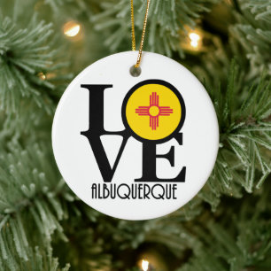 LOVE Albuquerque Ceramic Ornament