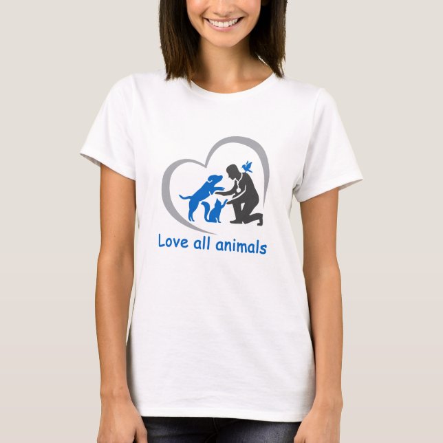 love all animals T-Shirt (Front)