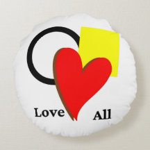 Love all shapes and colours Round Pillow