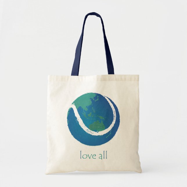 LOVE ALL tennis world design Tote Bag (Front)