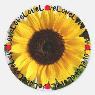 Love all the time classic round sticker