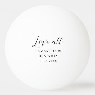 Love All Wedding Party Favours Personalised Ping Pong Ball