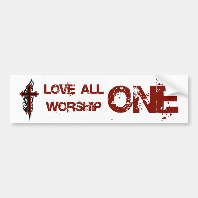 Love All Worship One Sticker (Front)