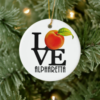 LOVE Alpharetta Georgia Ceramic Ornament