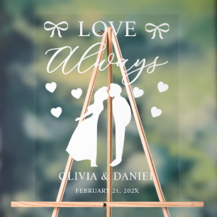 Love Always Custom Wedding Acrylic Sign