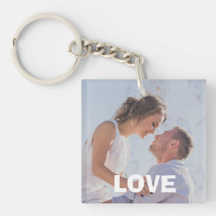 Love Always & Forever Personalised Photo Keychain