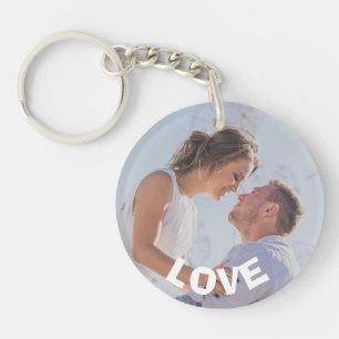 Love Always & Forever Personalized Photo Keychain