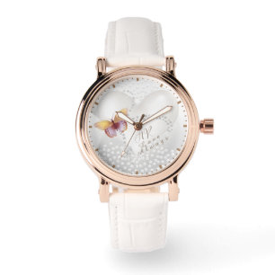 Love Always Heart Butterfly Silver Watch