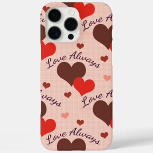 Love Always Hearts Valentine Pattern iPhone 16 Pro Max Case