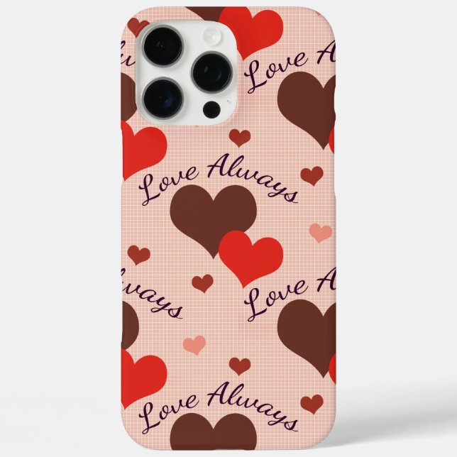 Love Always Hearts Valentine Pattern Case-Mate iPhone Case (Back)