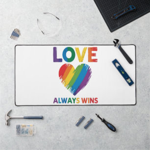 Love Always Win LGBT Desk Mat