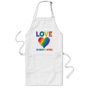 Love Always Win LGBT Long Apron