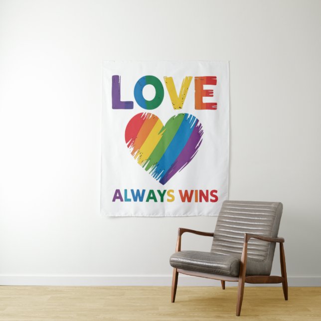Love Always Win LGBT Tapestry (In Situ)
