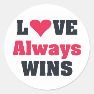 Love Always Wins Classic Round Sticker