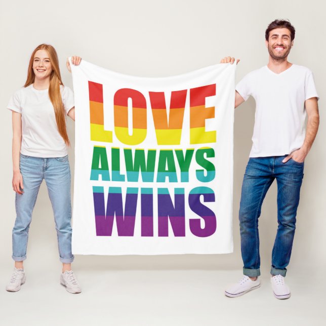 Love Always Wins Fleece Blanket (In Situ)