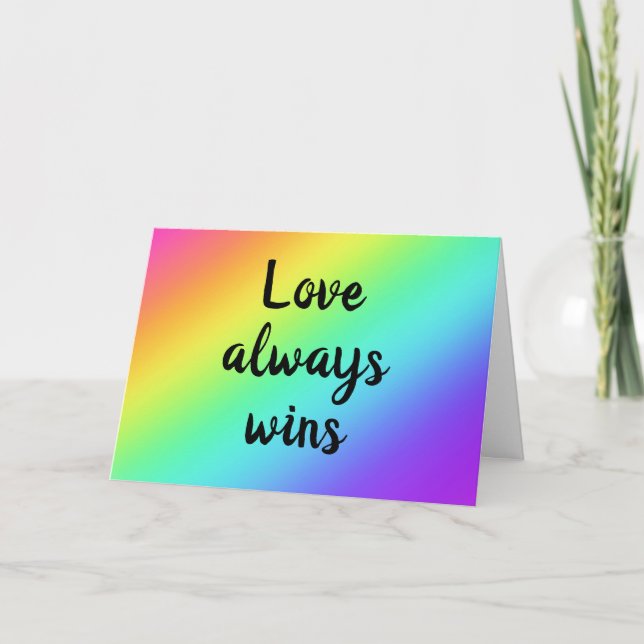 Love Always Wins Folded Greeting Card (Front)