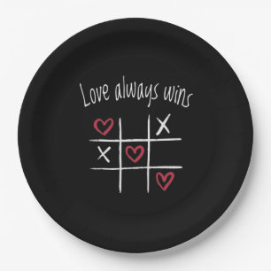 Love always wins paper plate