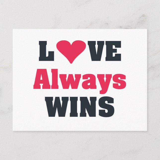 Love Always Wins Postcard (Front)
