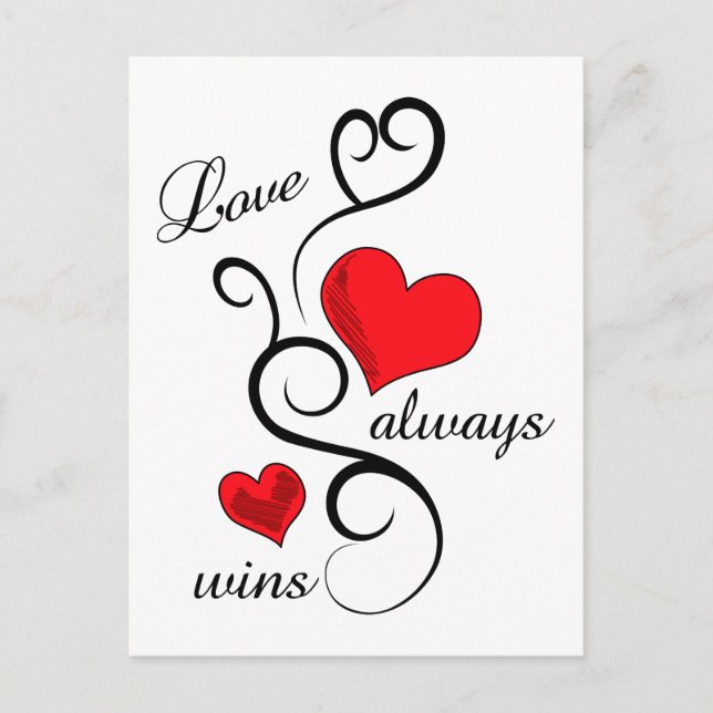 Love Always Wins Postcard (Front)