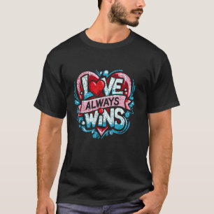 Love Always Wins, Valentines Gifts I Love You Hear T-Shirt
