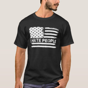 Love America I Hate People USA Flag T-Shirt
