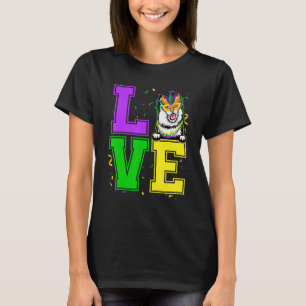 Love American Eskimo Dog Mardi Gras Festival Part T-Shirt