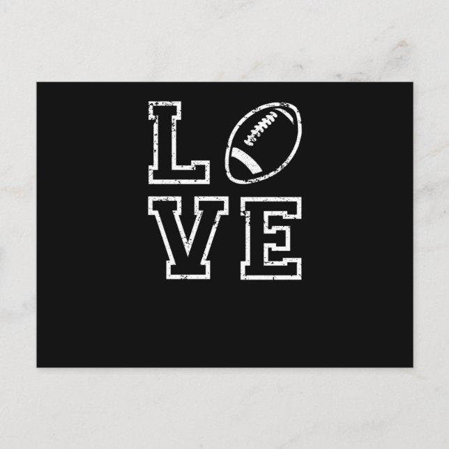 Love American Football Valentine's Day Gift Postcard (Front)
