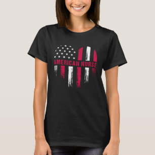 Love American Nurse Usa Flag Patriotic Nurses For T-Shirt