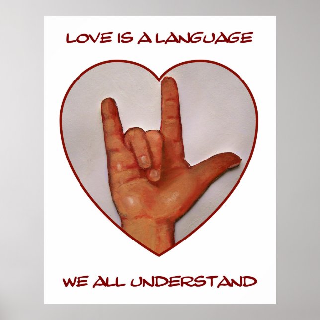 LOVE:  AMERICAN SIGN LANGUAGE: HEART (Front)