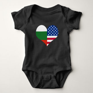 Love American/USA Bulgarian Flag Baby Bodysuit