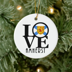 LOVE Amherst Ceramic Ornament