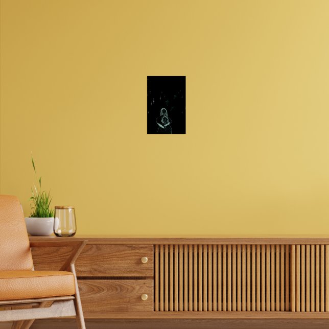 Love Amidst the Stars: A Couple's Embrace Poster (Living Room 2)