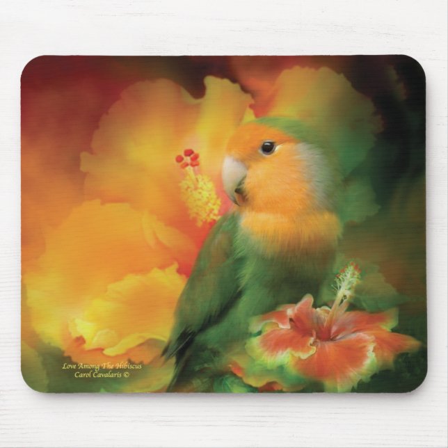 Love Among The Hibiscus Mousepad (Front)