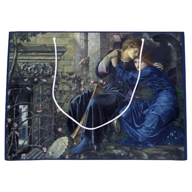 Love Among the Ruins (by Edward Burne-Jones) Large Gift Bag (Front)