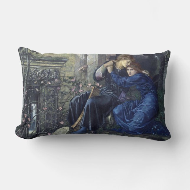 Love Among the Ruins (by Edward Burne-Jones) Lumbar Cushion (Front)