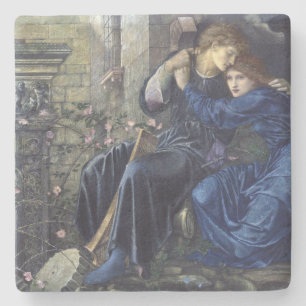Love Among the Ruins (by Edward Burne-Jones) Stone Coaster