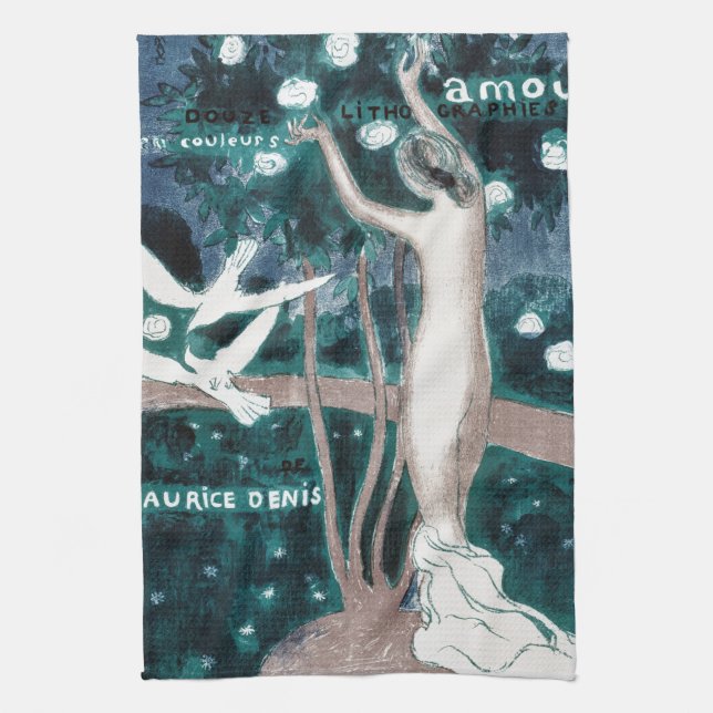 Love (Amour), Maurice Denis Tea Towel (Vertical)
