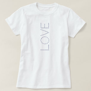 Love Amour Night Blue Chic Customisable Typography T-Shirt