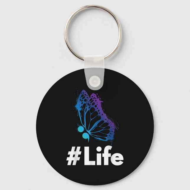 Love &amp; Support Life Suicide Prevention Awarene Key Ring (Front)