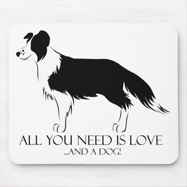 Love And A Dog Mouse Pad (Front)
